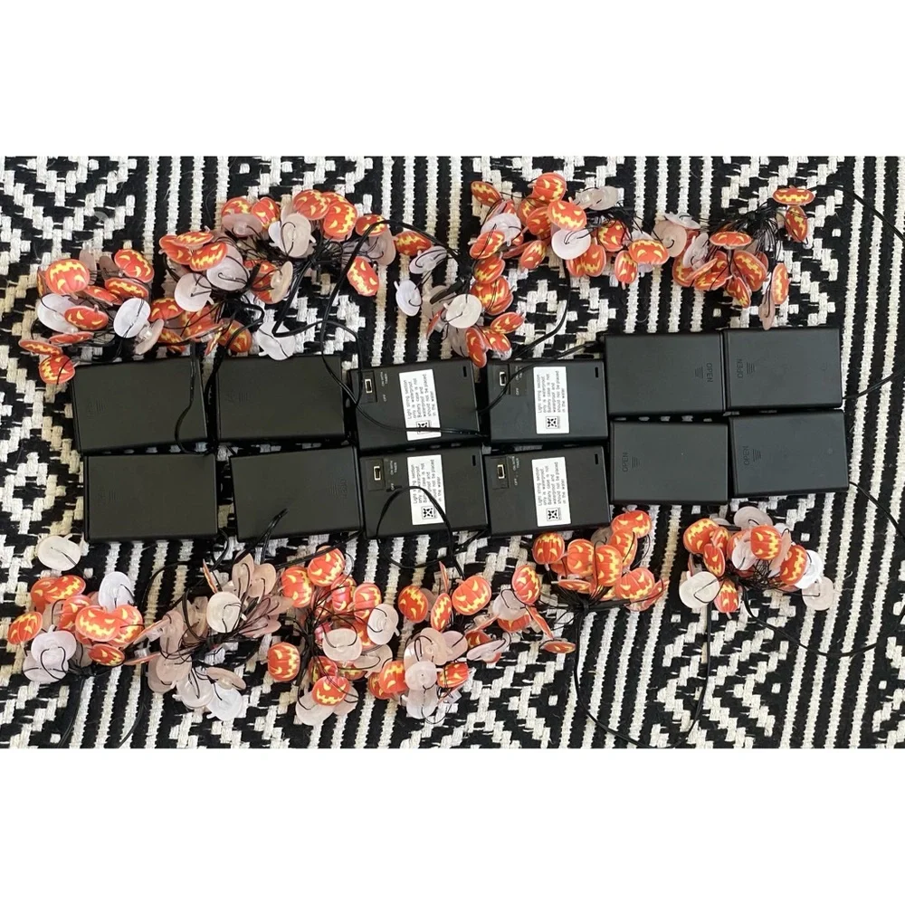 Bundle Of 11 Halloween Pumpkin String Lights